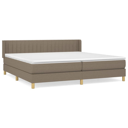 Giroletto a Molle con Materasso Tortora 200x200 cm in Tessuto | homemem39