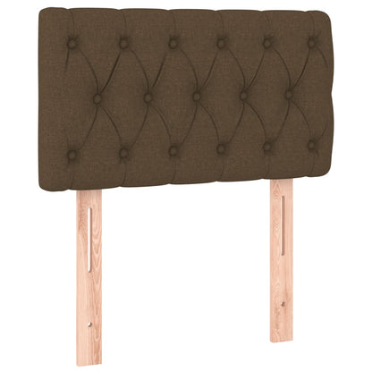Giroletto a Molle con Materasso Marrone Scuro 80x200 cm Tessuto | homemem39