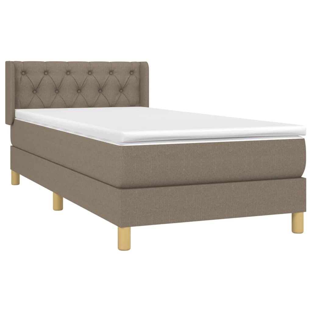 Giroletto a Molle con Materasso Tortora 80x200 cm inTessuto | homemem39