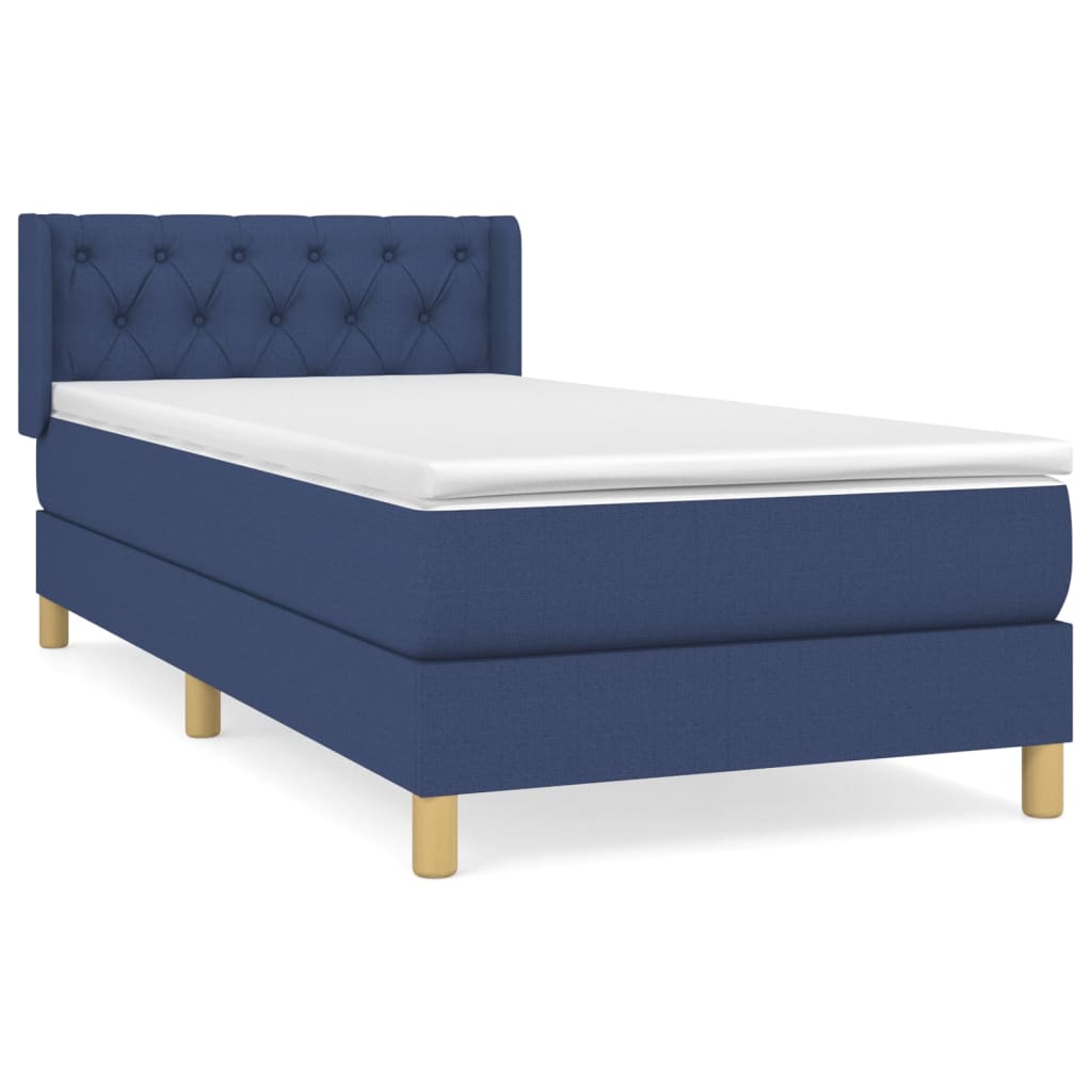 Giroletto a Molle con Materasso Blu 80x200 cm inTessuto | homemem39
