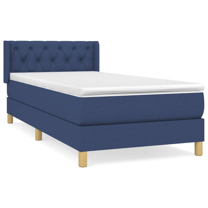 Giroletto a Molle con Materasso Blu 80x200 cm inTessuto | homemem39