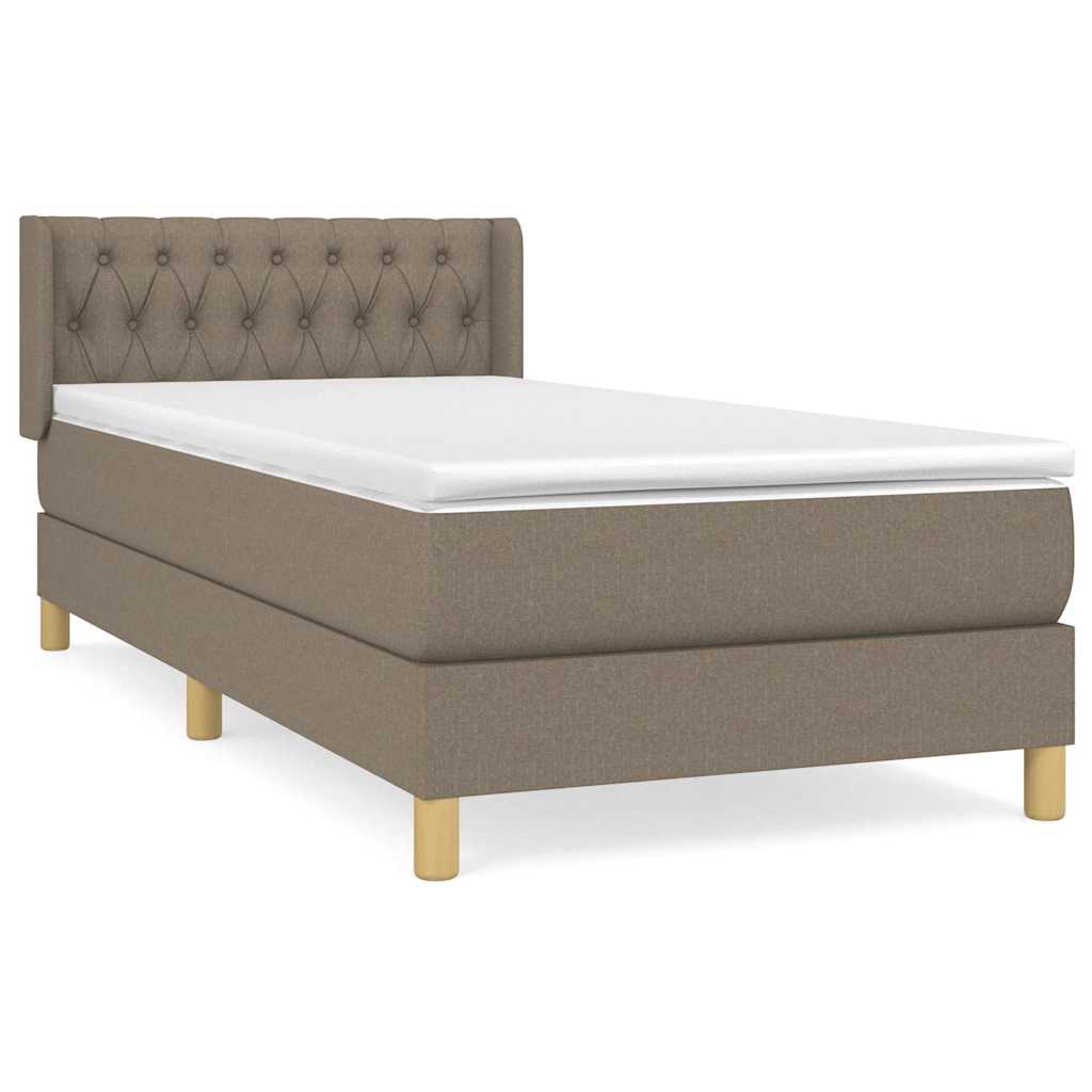 Giroletto a Molle con Materasso Tortora 90x190 cm in Tessuto