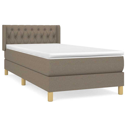 Giroletto a Molle con Materasso Tortora 90x190 cm in Tessuto