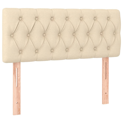 Giroletto a Molle con Materasso Crema 90x190 cm in Tessuto | homemem39