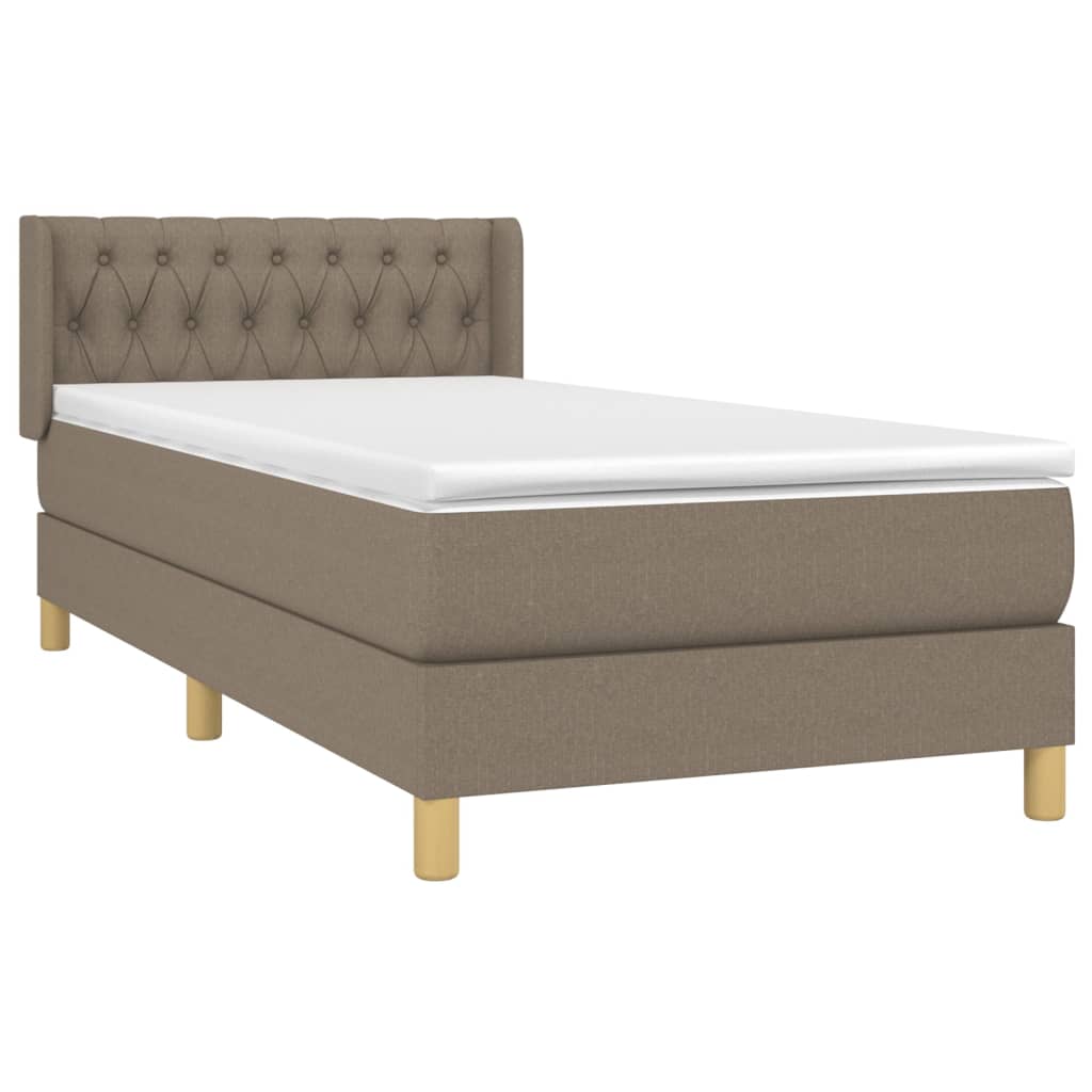 Giroletto a Molle con Materasso Tortora 90x200 cm inTessuto | homemem39