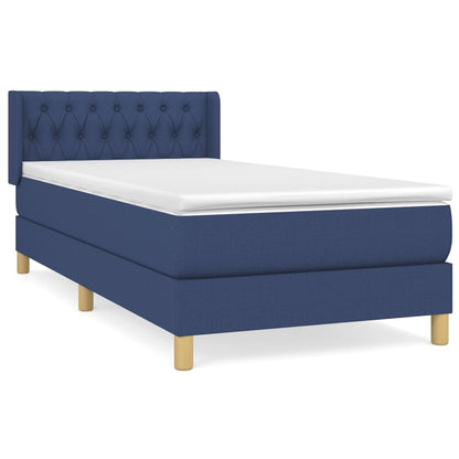 Giroletto a Molle con Materasso Blu 100x200 cm in Tessuto | homemem39