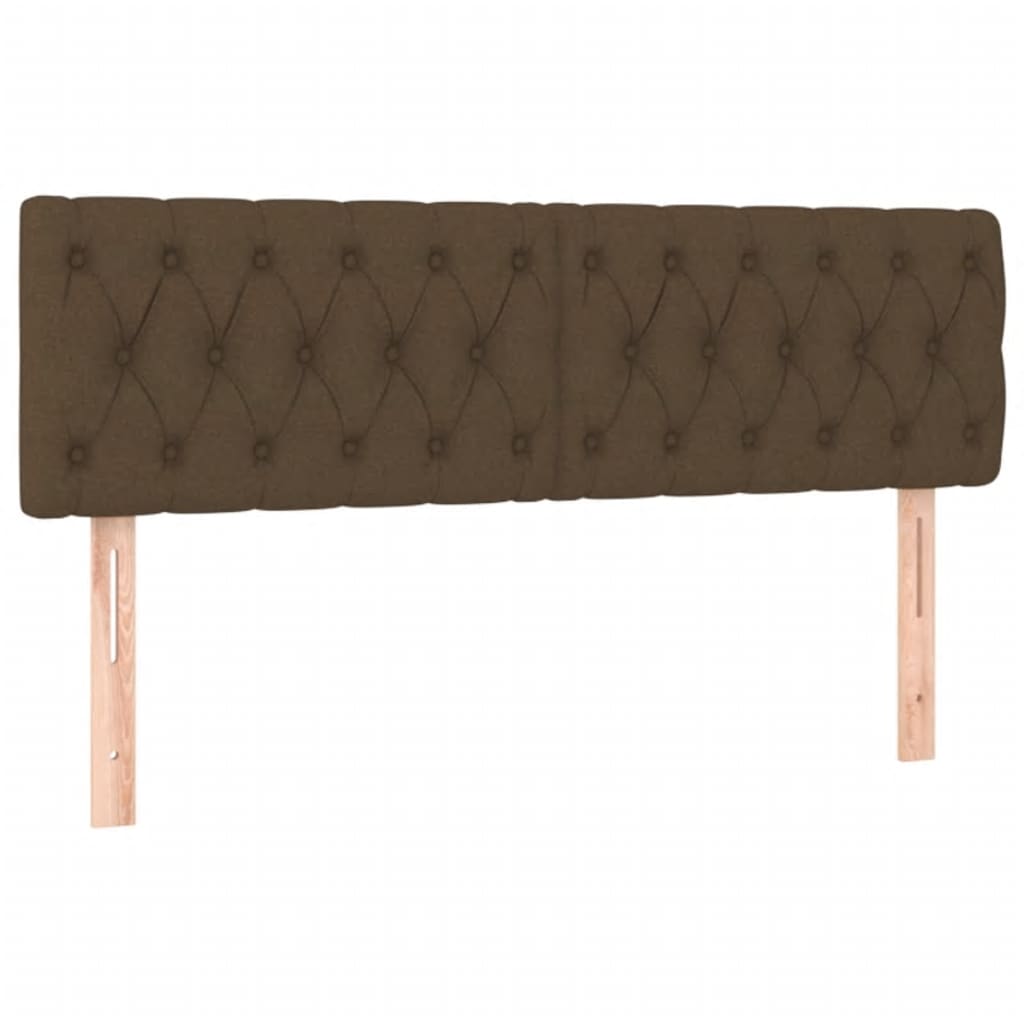 Giroletto a Molle con Materasso Marrone Scuro 140x190cm Tessuto | homemem39
