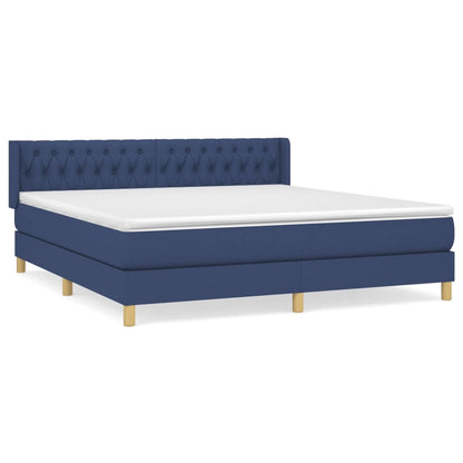 Giroletto a Molle con Materasso Blu 180x200 cm in Tessuto | homemem39