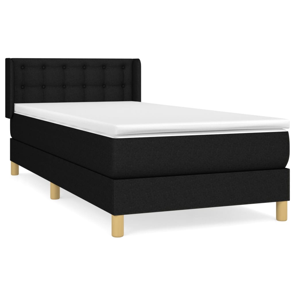 Giroletto a Molle con Materasso Nero 80x200 cm inTessuto | homemem39