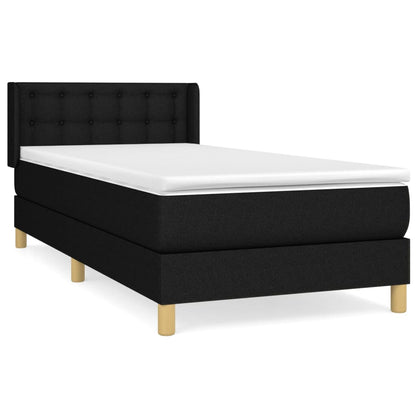 Giroletto a Molle con Materasso Nero 80x200 cm inTessuto | homemem39
