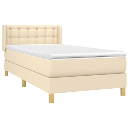 Giroletto a Molle con Materasso Crema 80x200 cm inTessuto | homemem39