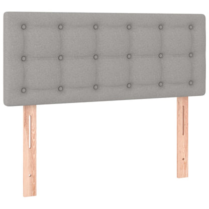 Giroletto a Molle con Materasso Grigio Chiaro 90x200 cm Tessuto | homemem39