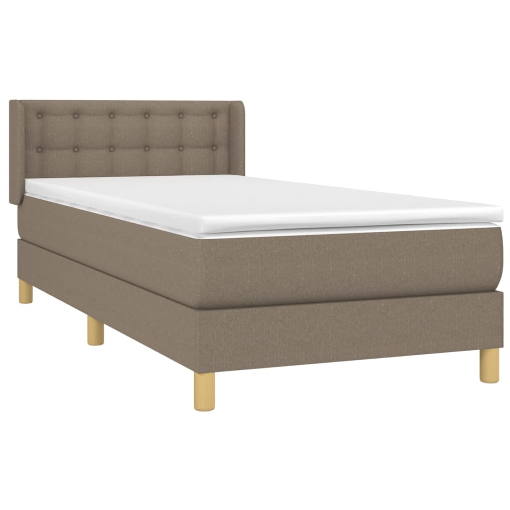 Giroletto a Molle con Materasso Tortora 100x200 cm in Tessuto | homemem39