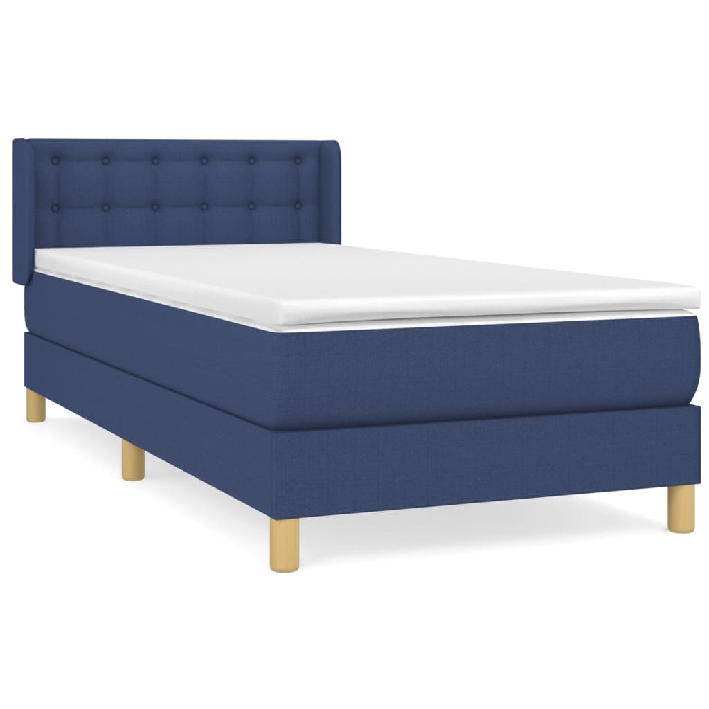 Giroletto a Molle con Materasso Blu 100x200 cm in Tessuto | homemem39