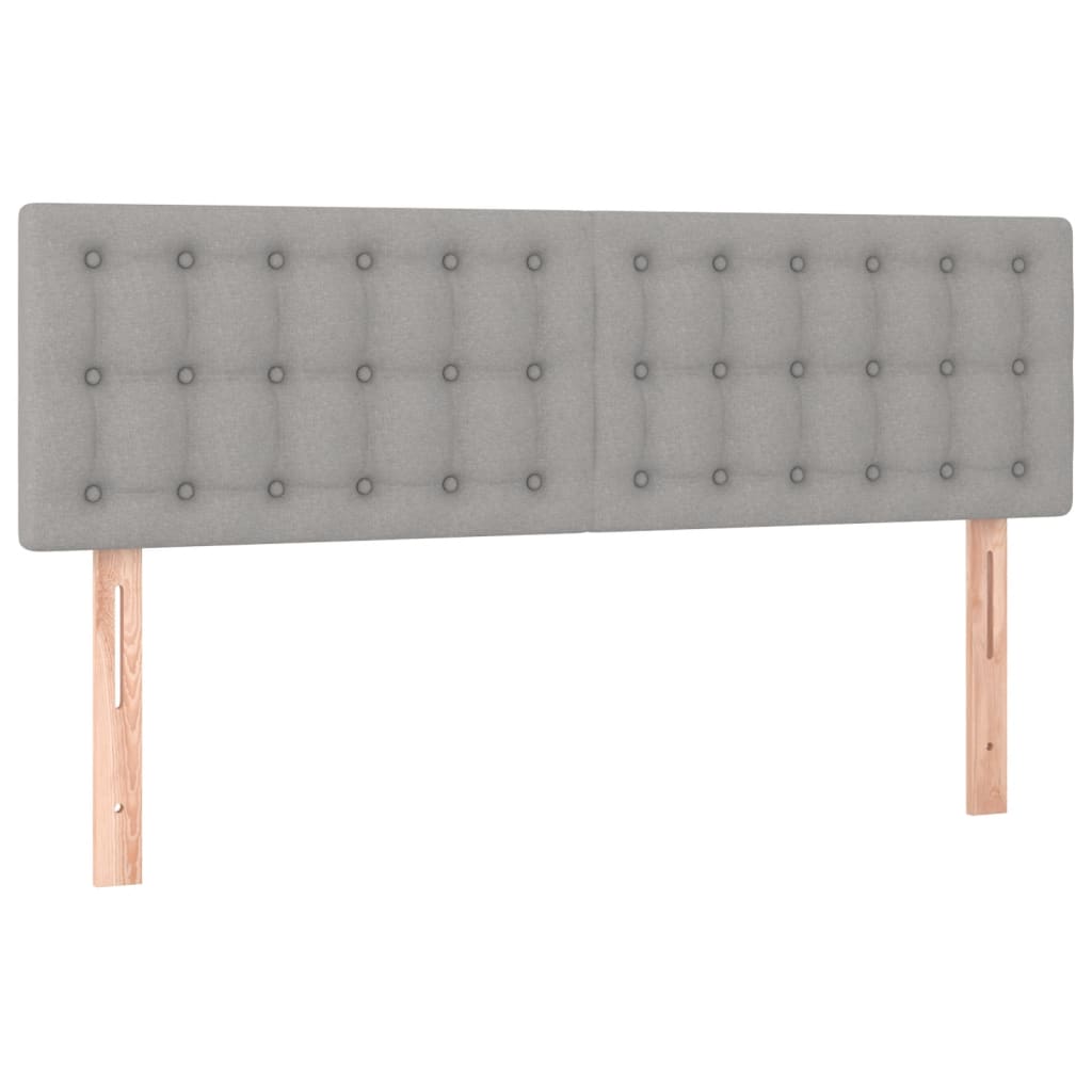 Giroletto a Molle con Materasso Grigio Chiaro 140x200cm Tessuto | homemem39