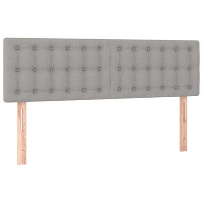 Giroletto a Molle con Materasso Grigio Chiaro 140x200cm Tessuto | homemem39