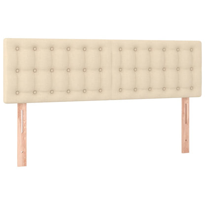 Giroletto a Molle con Materasso Crema 140x200 cm in Tessuto | homemem39