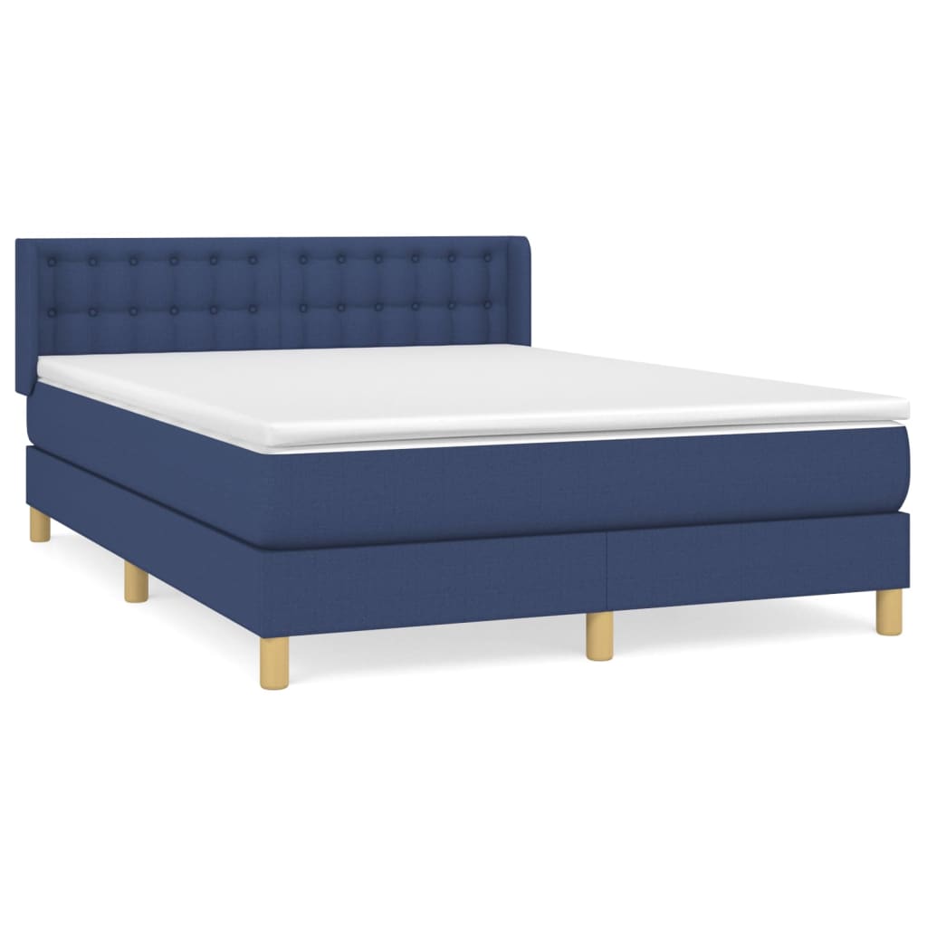 Giroletto a Molle con Materasso Blu 140x200 cm in Tessuto | homemem39