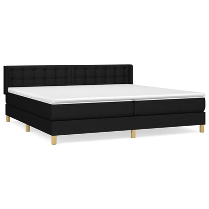 Giroletto a Molle con Materasso Nero 160x200 cm in Tessuto | homemem39