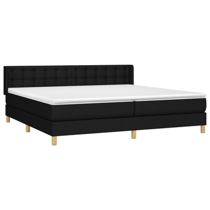 Giroletto a Molle con Materasso Nero 160x200 cm in Tessuto | homemem39