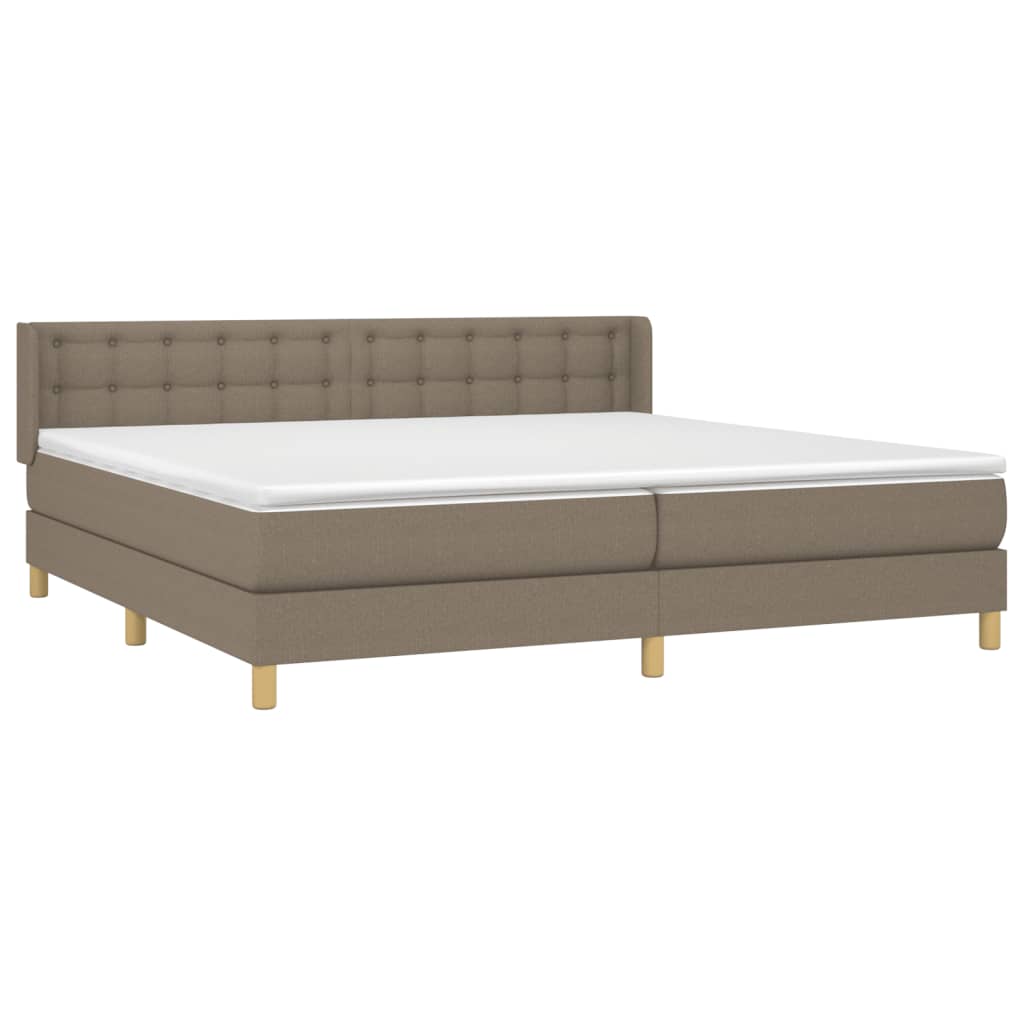 Giroletto a Molle con Materasso Tortora 160x200 cm in Tessuto | homemem39