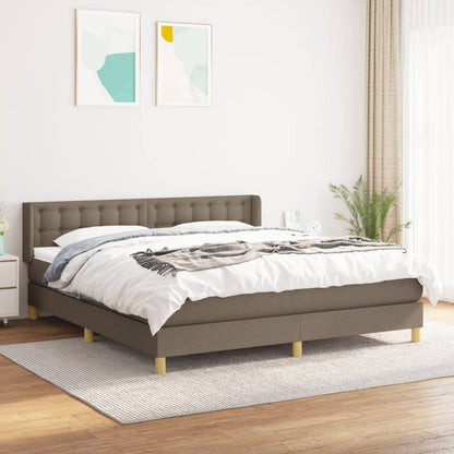 Giroletto a Molle con Materasso Tortora 160x200 cm in Tessuto | homemem39