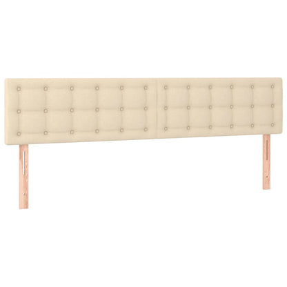 Giroletto a Molle con Materasso Crema 180x200 cm in Tessuto