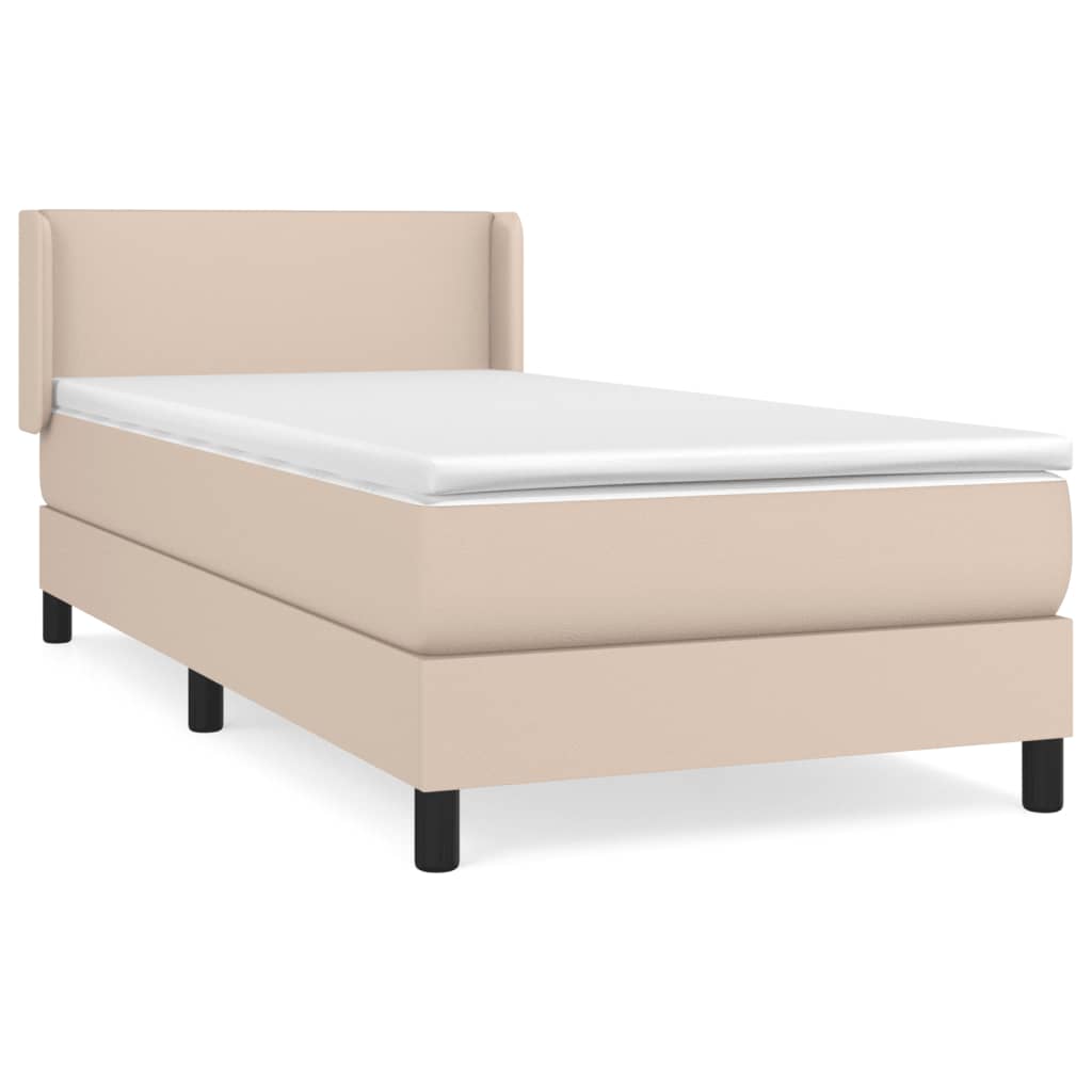 Giroletto a Molle con Materasso Cappuccino 80x200 cm Similpelle