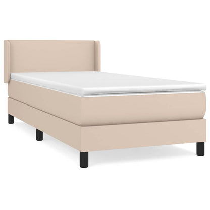 Giroletto a Molle con Materasso Cappuccino 80x200 cm Similpelle