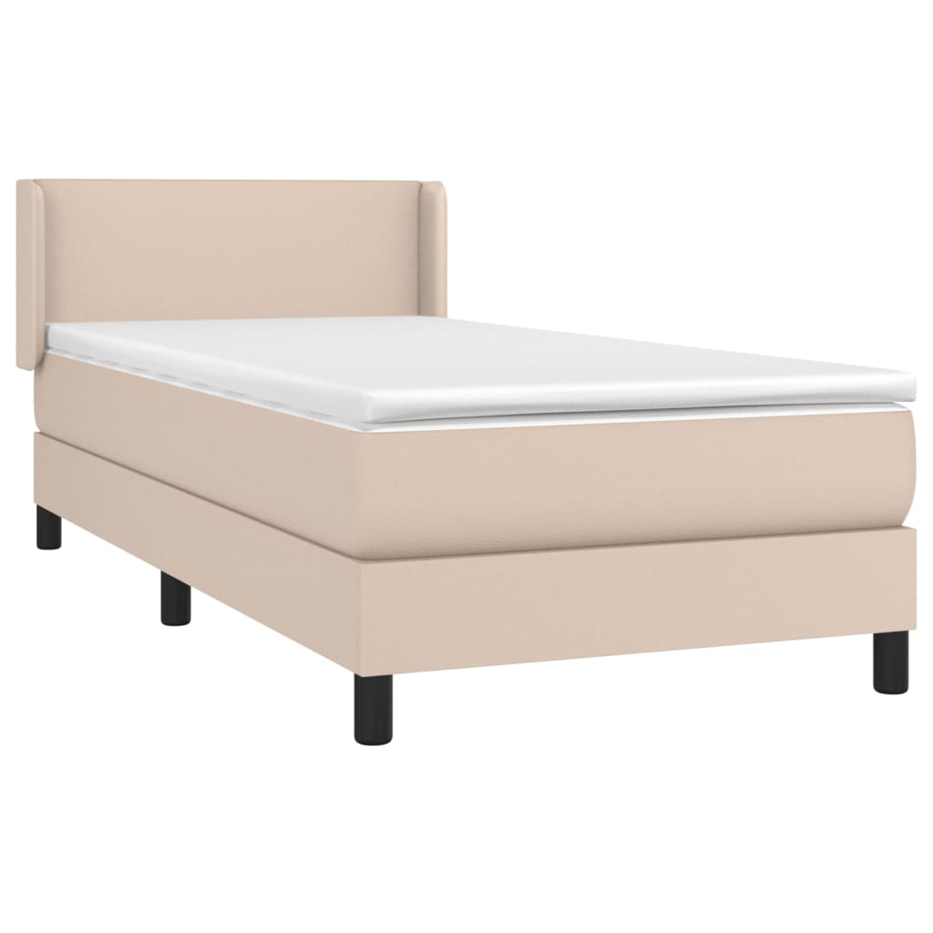 Giroletto a Molle con Materasso Cappuccino 100x200cm Similpelle | homemem39