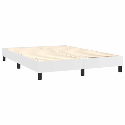Giroletto a Molle con Materasso Bianco 140x200 cm in Similpelle