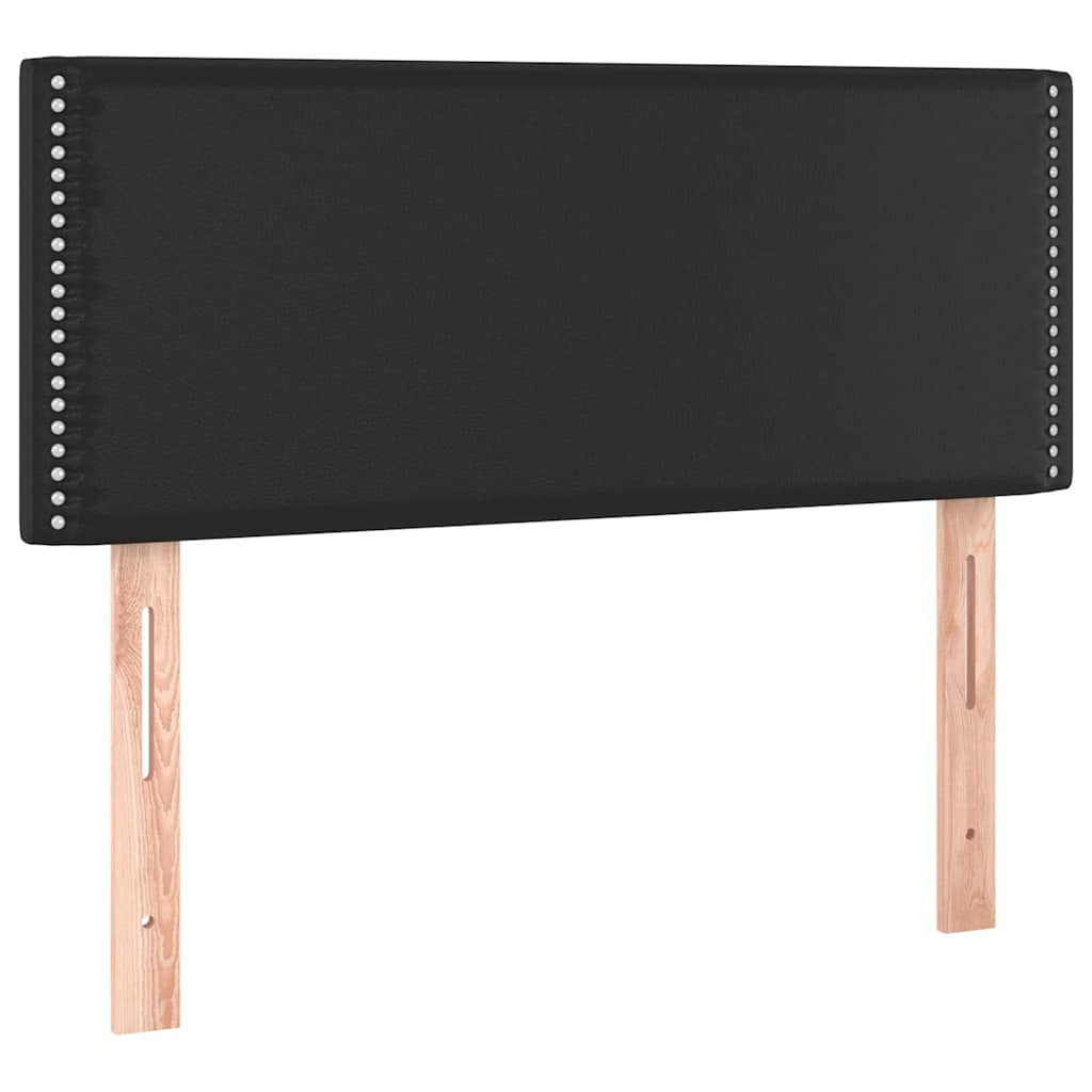Giroletto a Molle con Materasso Nero 90x200 cm in Similpelle