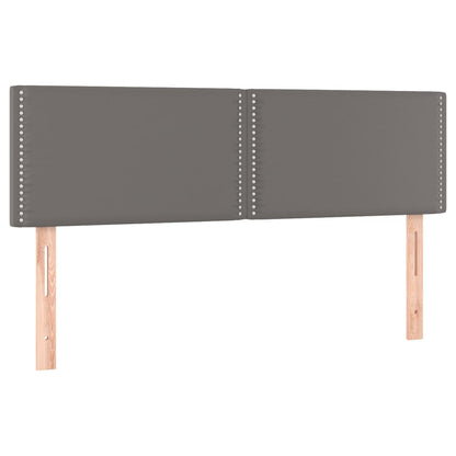Giroletto a Molle con Materasso Grigio 140x200 cm in Similpelle | homemem39