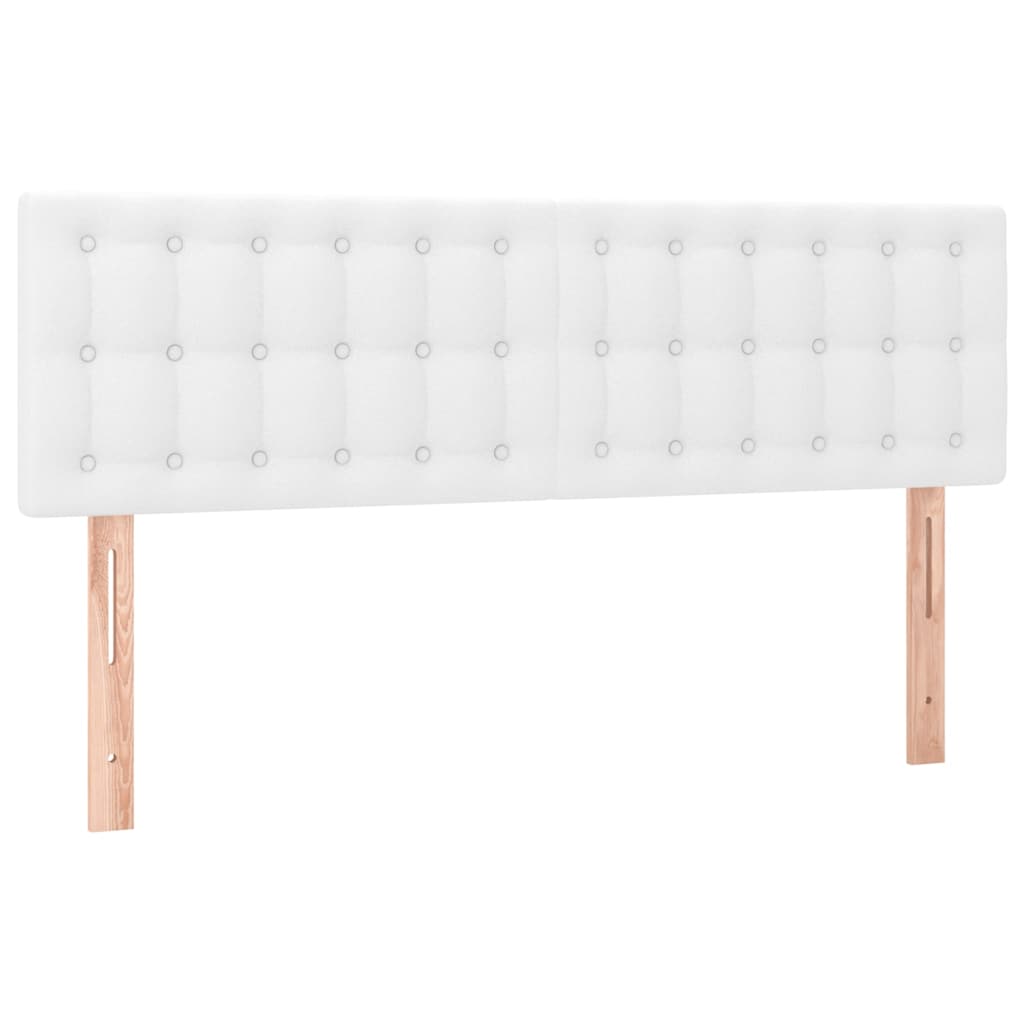 Giroletto a Molle con Materasso Bianco 140x190 cm in Similpelle