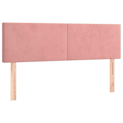 Giroletto a Molle con Materasso Rosa 140x190 cm in Velluto