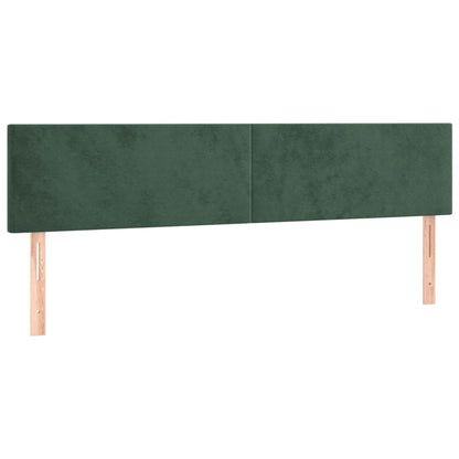 Giroletto a Molle con Materasso Verde Scuro 160x200 cm Velluto - homemem39