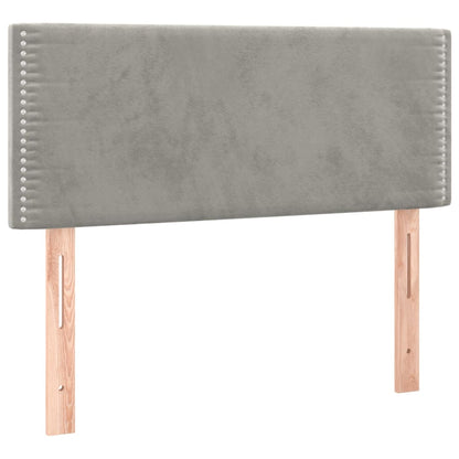 Giroletto a Molle con Materasso Grigio Chiaro 100x200cm Velluto | homemem39