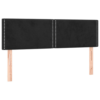 Giroletto a Molle con Materasso Nero 140x190 cm in Velluto | homemem39
