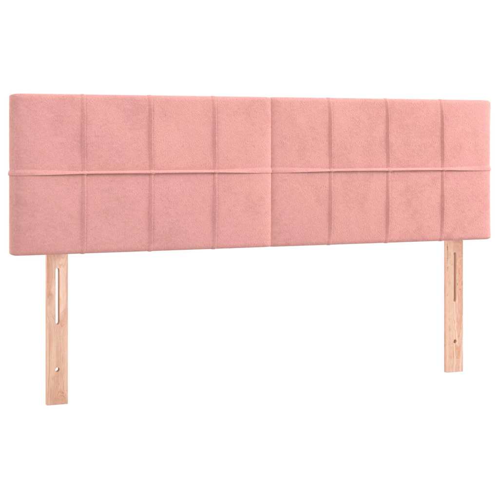 Giroletto a Molle con Materasso Rosa 140x190 cm in Velluto
