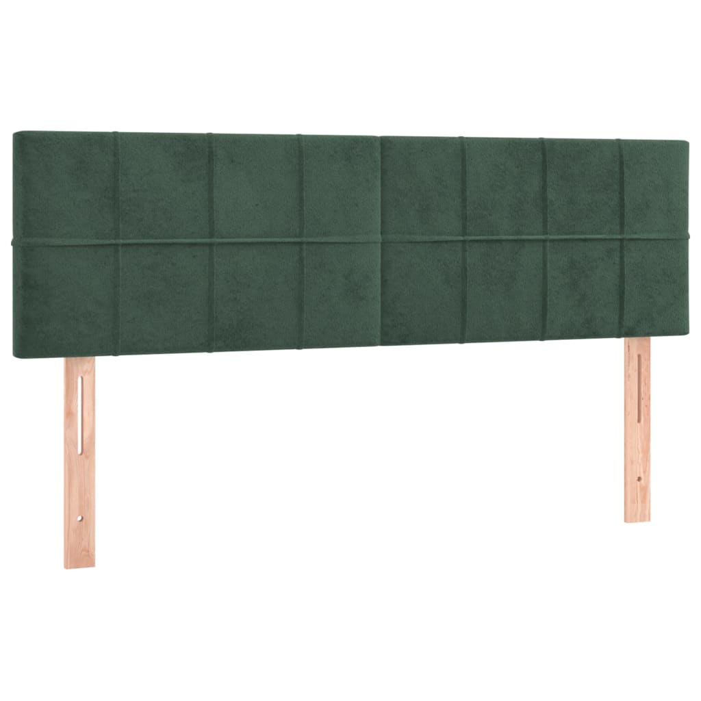 Giroletto a Molle con Materasso Verde Scuro 140x200 cm Velluto - homemem39