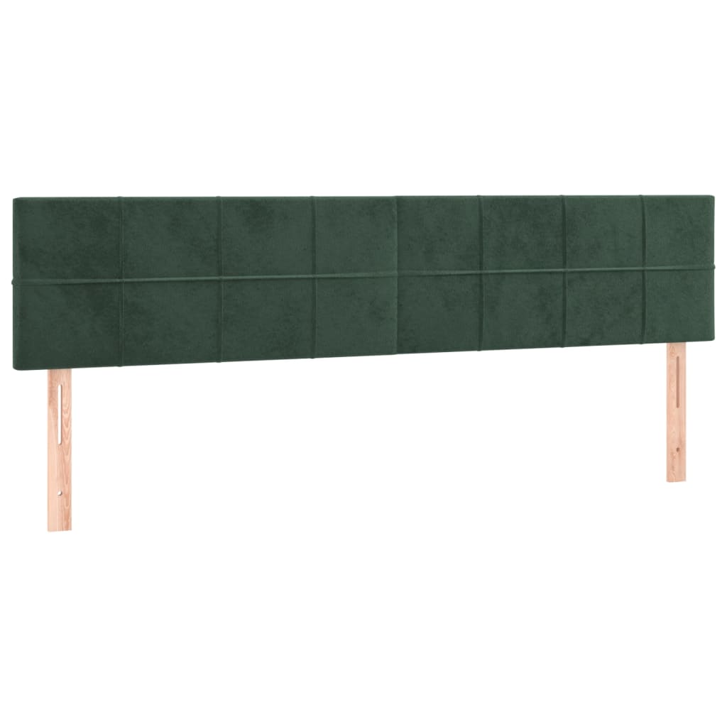 Giroletto a Molle con Materasso Verde Scuro 200x200 cm Velluto - homemem39