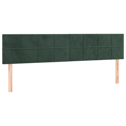 Giroletto a Molle con Materasso Verde Scuro 200x200 cm Velluto - homemem39