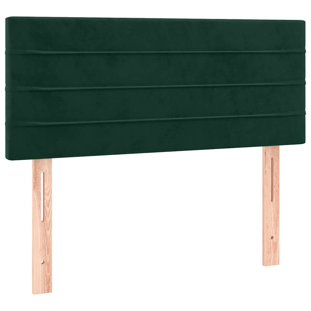 Giroletto a Molle con Materasso Verde Scuro 100x200 cm Velluto | homemem39