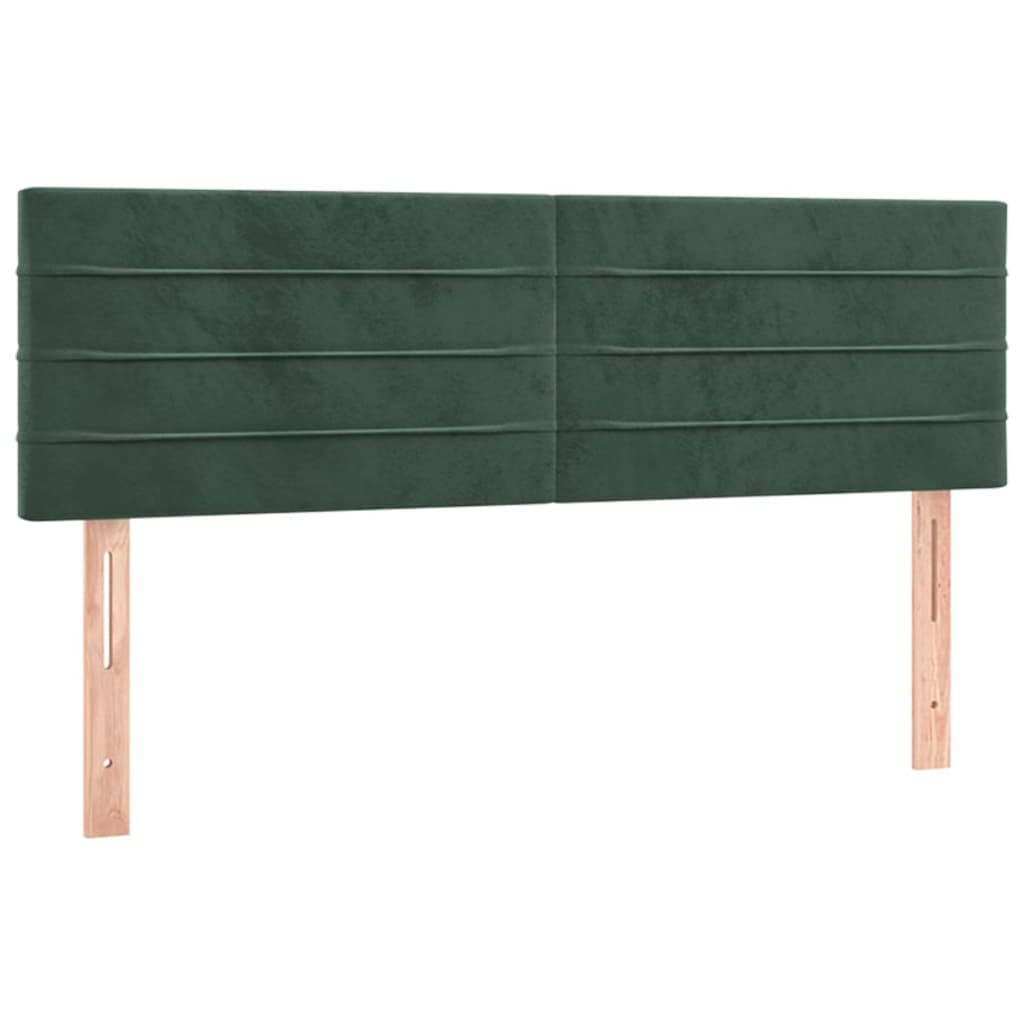 Giroletto a Molle con Materasso Verde Scuro 140x190 cm Velluto - homemem39