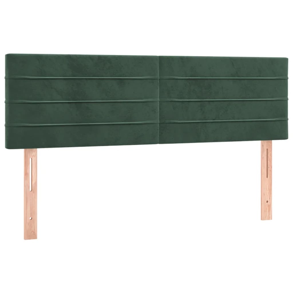Giroletto a Molle con Materasso Verde Scuro 140x200 cm Velluto - homemem39