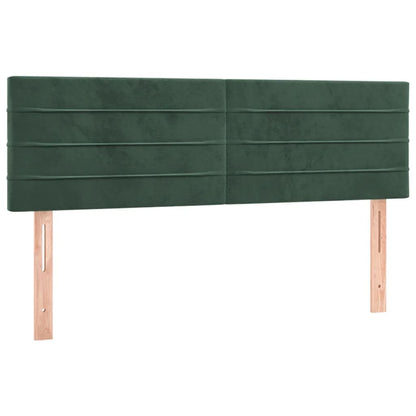 Giroletto a Molle con Materasso Verde Scuro 140x200 cm Velluto - homemem39