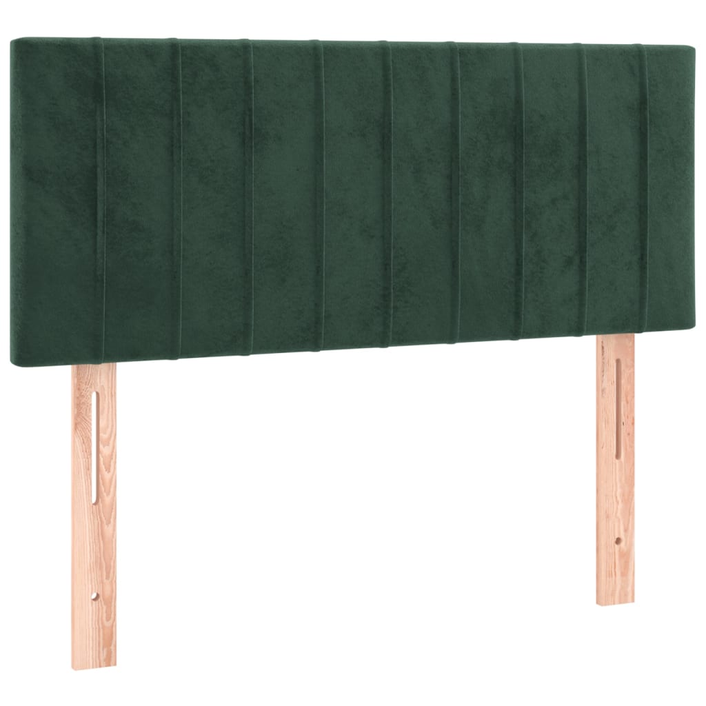 Giroletto a Molle con Materasso Verde Scuro 90x190 cm Velluto - homemem39