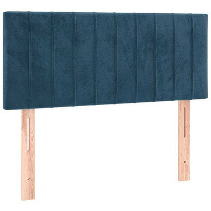 Giroletto a Molle con Materasso Blu Scuro 90x200 cm in Velluto