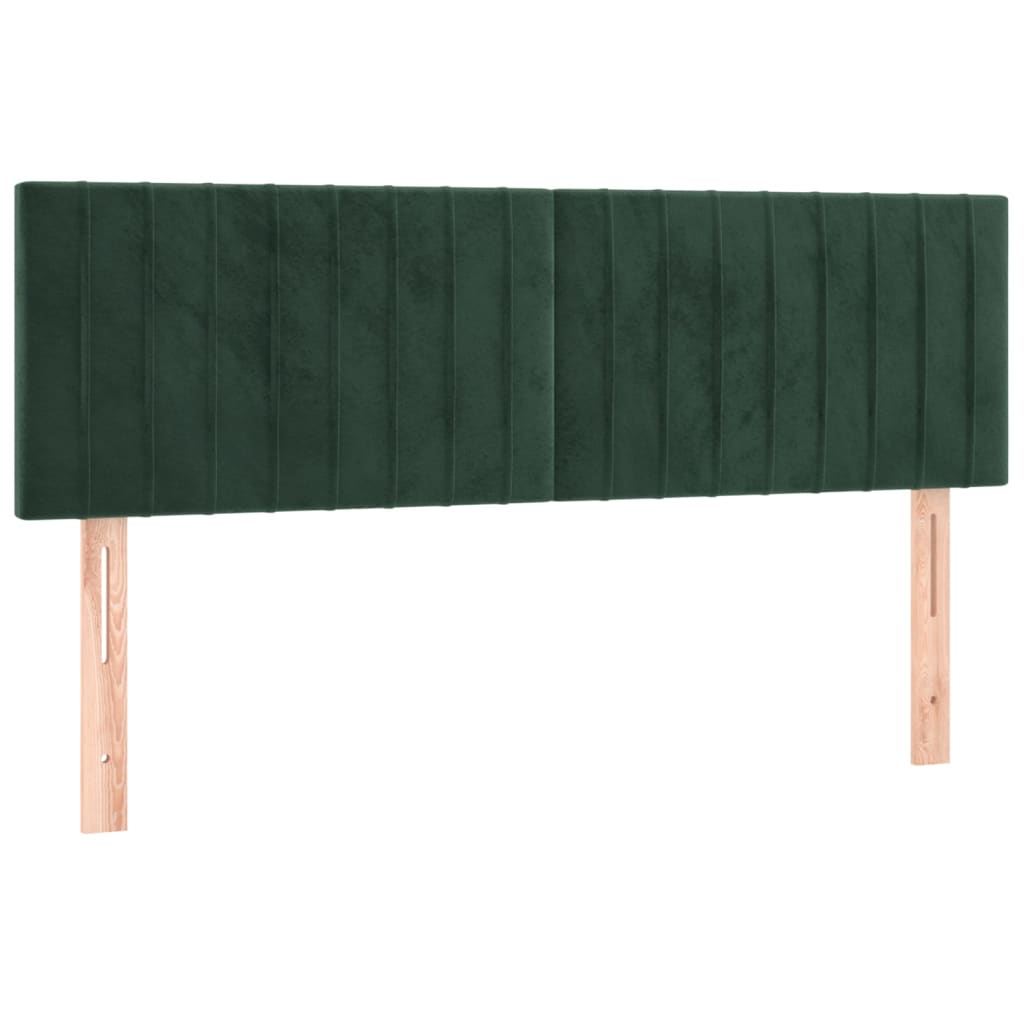 Giroletto a Molle con Materasso Verde Scuro 140x200 cm Velluto - homemem39