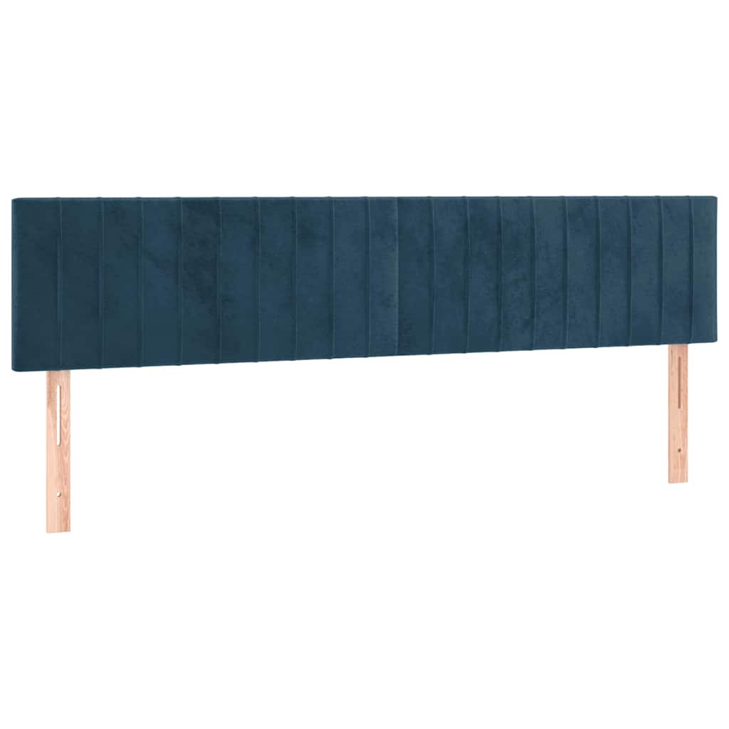 Giroletto a Molle con Materasso Blu Scuro 180x200 cm in Velluto